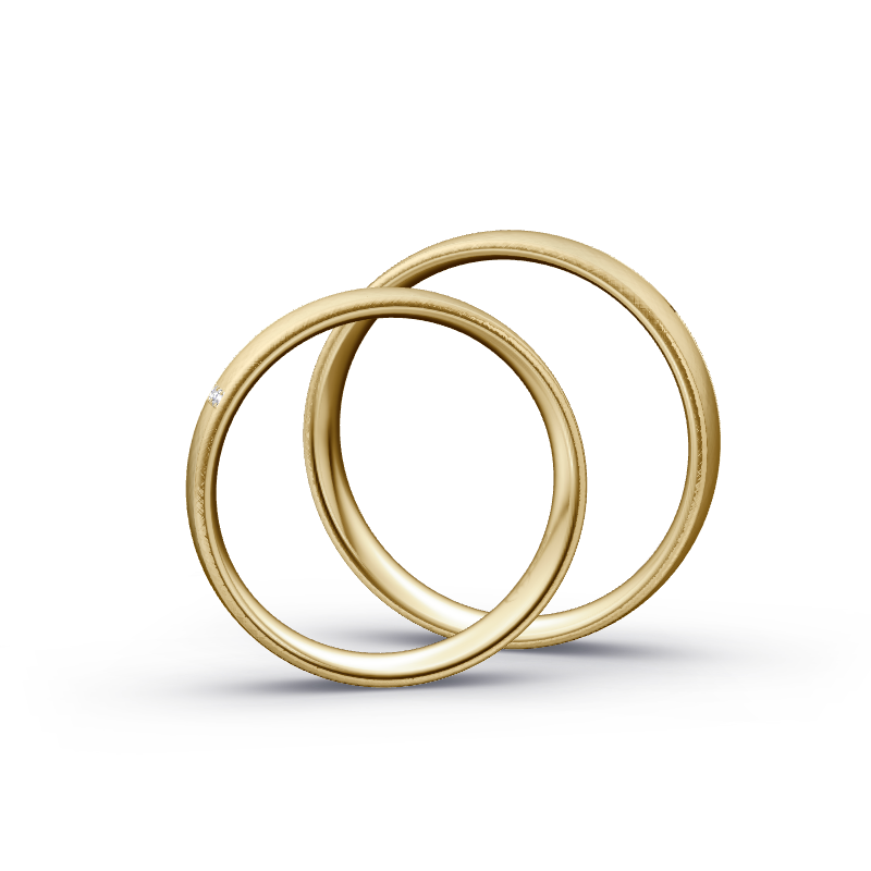 Miniaturbild: Trauringe TL5366 - Gelbgold (Kreuzmatt) | Eheringe aus Gold
