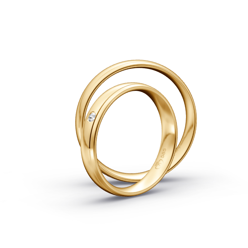 Miniaturbild: Trauringe TL7560 - Sattgelb-Gold