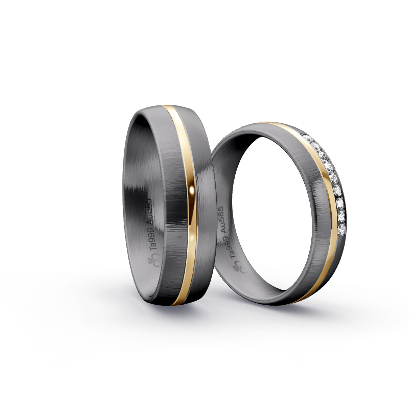 Miniaturbild: Trauringe TL6807 - Tantal/Gelbgold