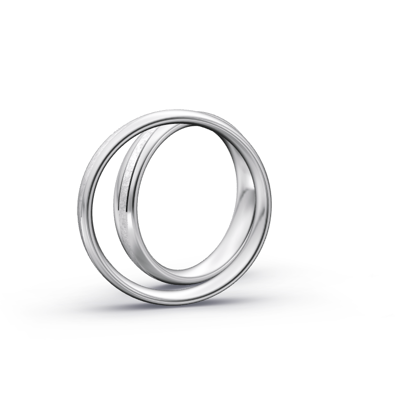 Miniaturbild: Trauringe TL8205 - Weißgold (Poliert / Eismatt) | Eheringe aus Gold