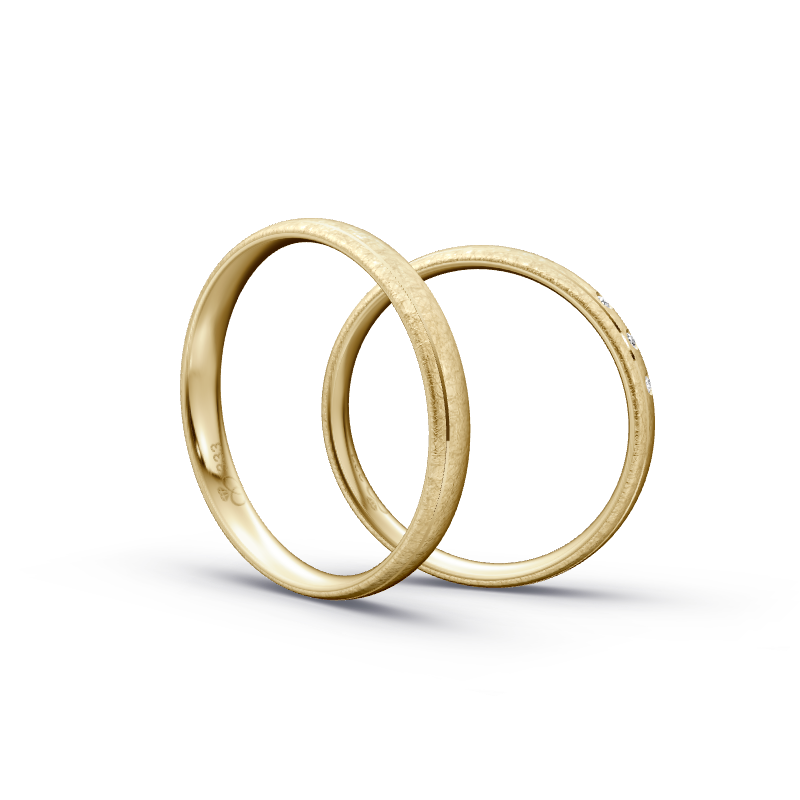 Miniaturbild: Trauringe TL8990 - Gelbgold (Eismatt) | Eheringe aus Gold