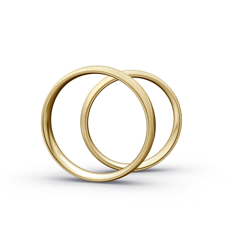 Miniaturbild: Trauringe TL8834 - Gelbgold (Fliesmatt / poliert) | Eheringe aus Gold