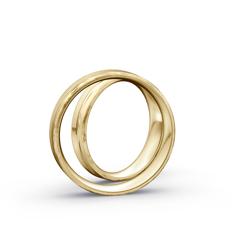 Miniaturbild: Trauringe TL8188 - Gelbgold (Wasserfall / poliert) | Eheringe aus Gold