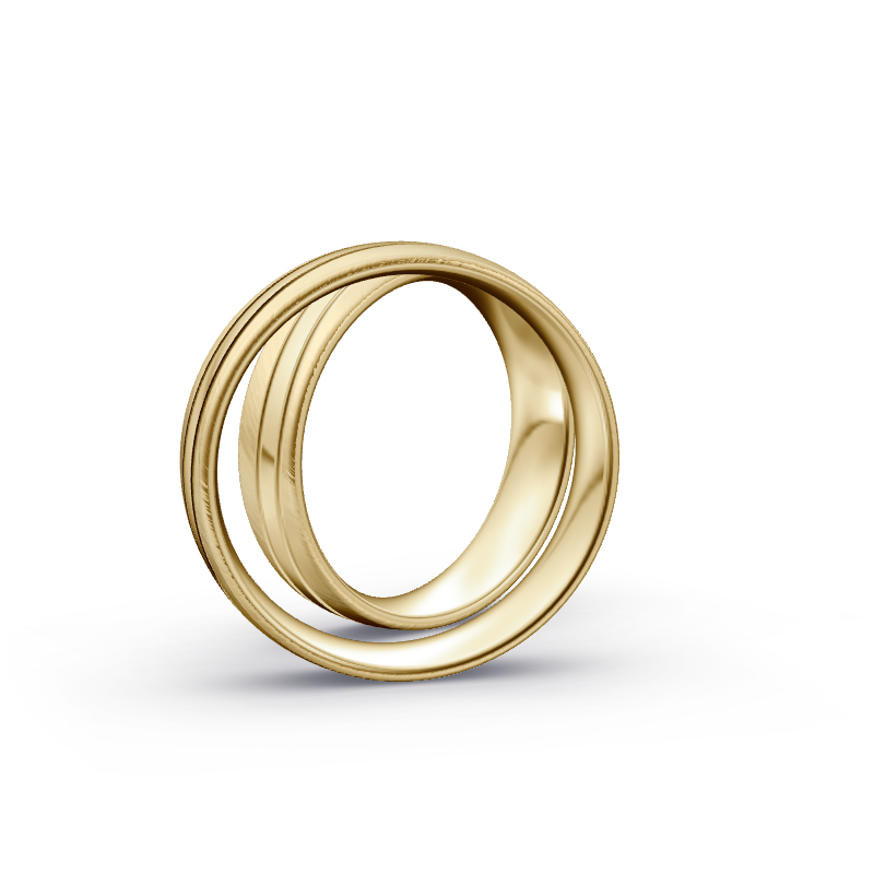 Miniaturbild: Trauringe TL8577 - Gelbgold (Schrägmatt / poliert) | Eheringe aus Gold