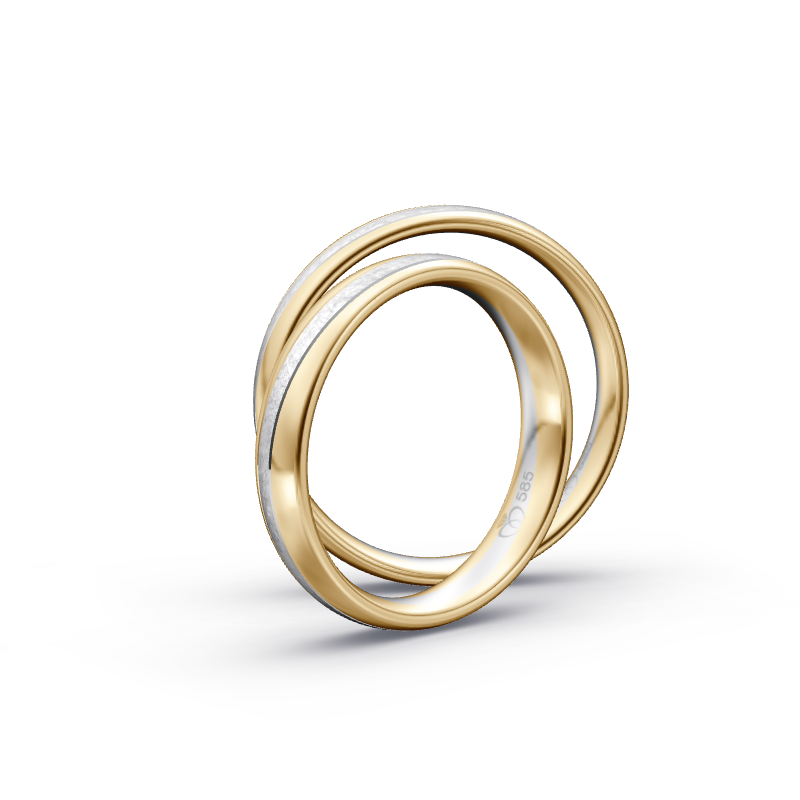 Miniaturbild: Trauringe TL3327 - Gelbgold/Weißgold