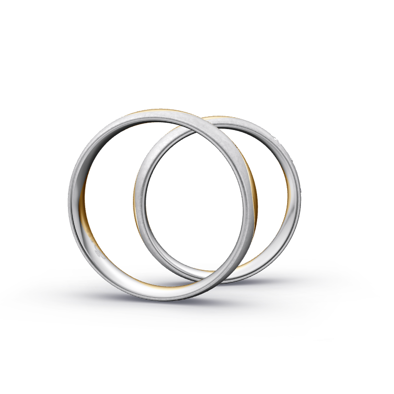 Miniaturbild: Trauringe TL8834 - Gelbgold/Weißgold
