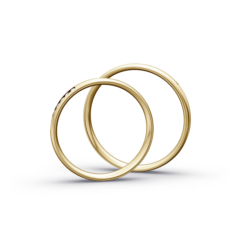 Miniaturbild: Trauringe TL5799 - Gelbgold (Eismatt / poliert) | Eheringe aus Gold