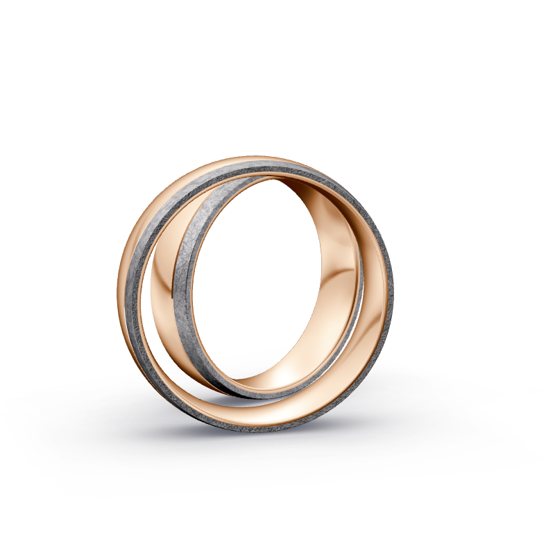 Miniaturbild: Trauringe TL3042 - Tantal/Rotgold