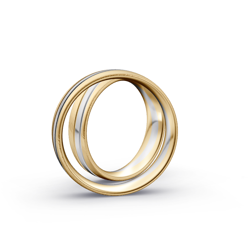 Miniaturbild: Trauringe TL8577 - Gelbgold/Weißgold