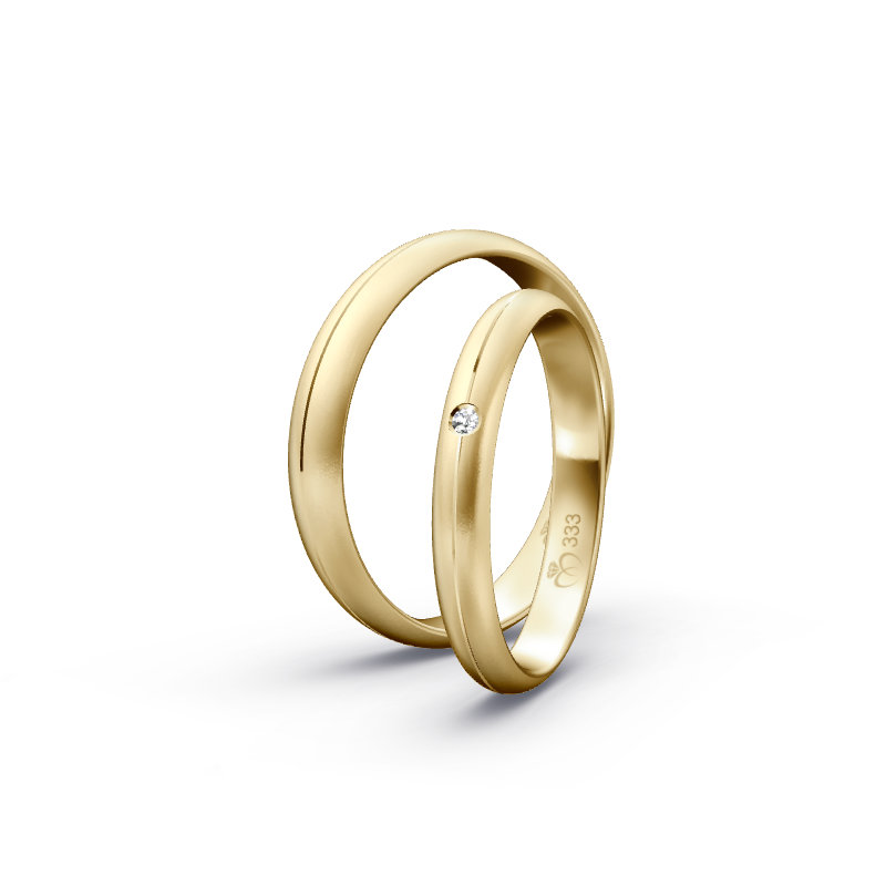 Miniaturbild: Trauringe TL9345 - Gelbgold (Sandmatt fein) | Eheringe aus Gold