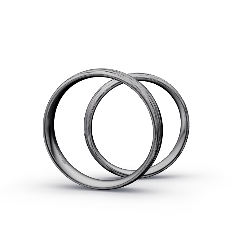 Miniaturbild: Trauringe TL3366 - Tantal (Wasserfall / Poliert) | 999er Tantal Ring