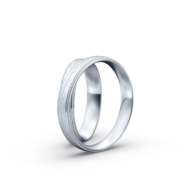 Miniaturbild: Trauringe TL7178 - Platin (Eismatt) mit 1 Brillant