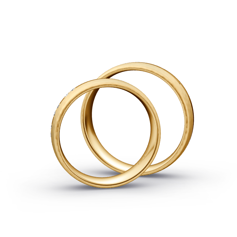 Miniaturbild: Trauringe TL9732 - Sattgelb-Gold