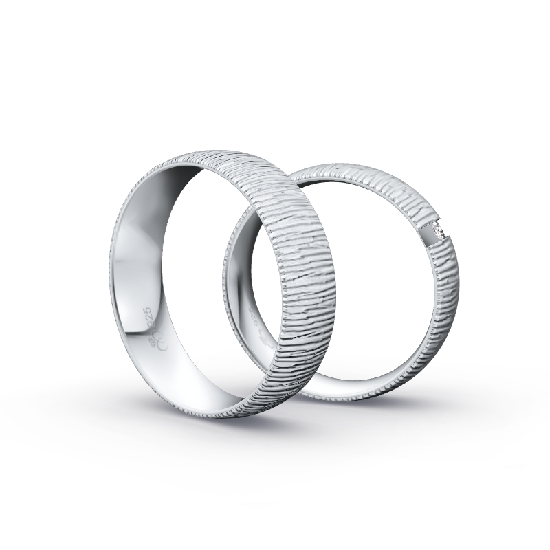 Miniaturbild: Ringpaar TL3870 - Silber