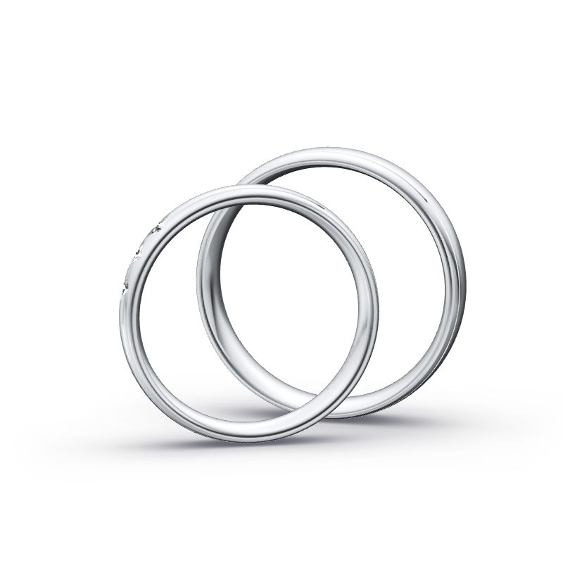 Miniaturbild: Ringpaar TL7626 - Silber