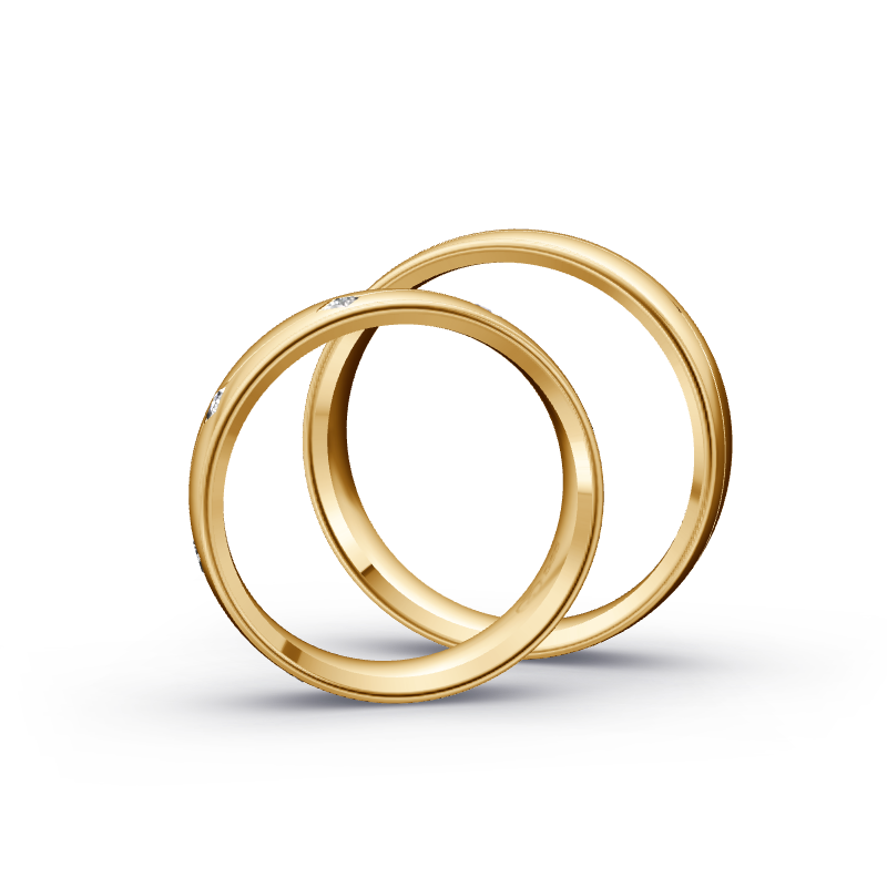 Miniaturbild: Trauringe TL6762 - Sattgelb-Gold