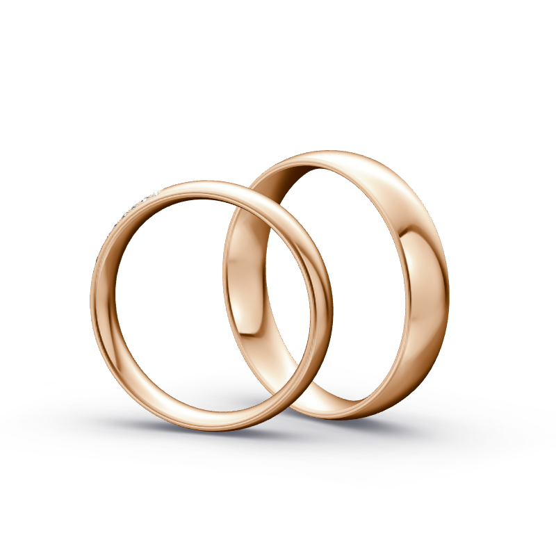 Miniaturbild: Trauringe TL9072 - Rotgold (Poliert) | Eheringe aus Gold