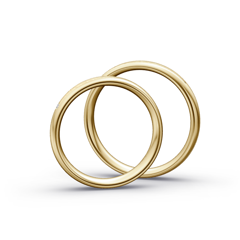 Miniaturbild: Trauringe TL8205 - Gelbgold (Poliert / Eismatt) | Eheringe aus Gold