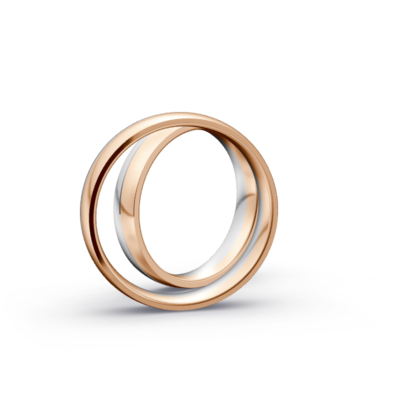 Miniaturbild: Trauringe TL2505 - Rotgold/Weißgold