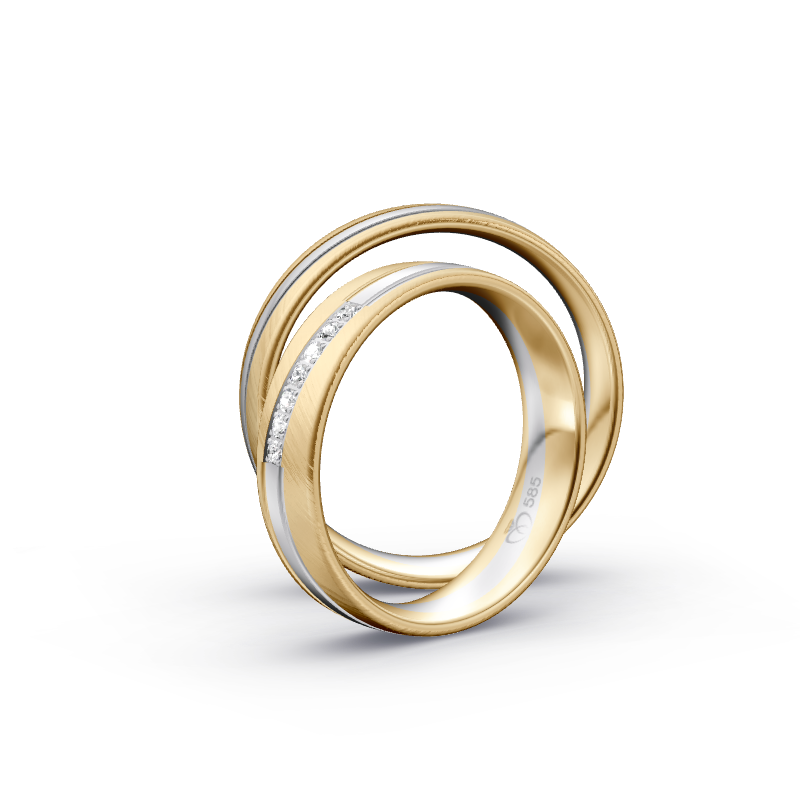 Miniaturbild: Trauringe TL8577 - Gelbgold/Weißgold