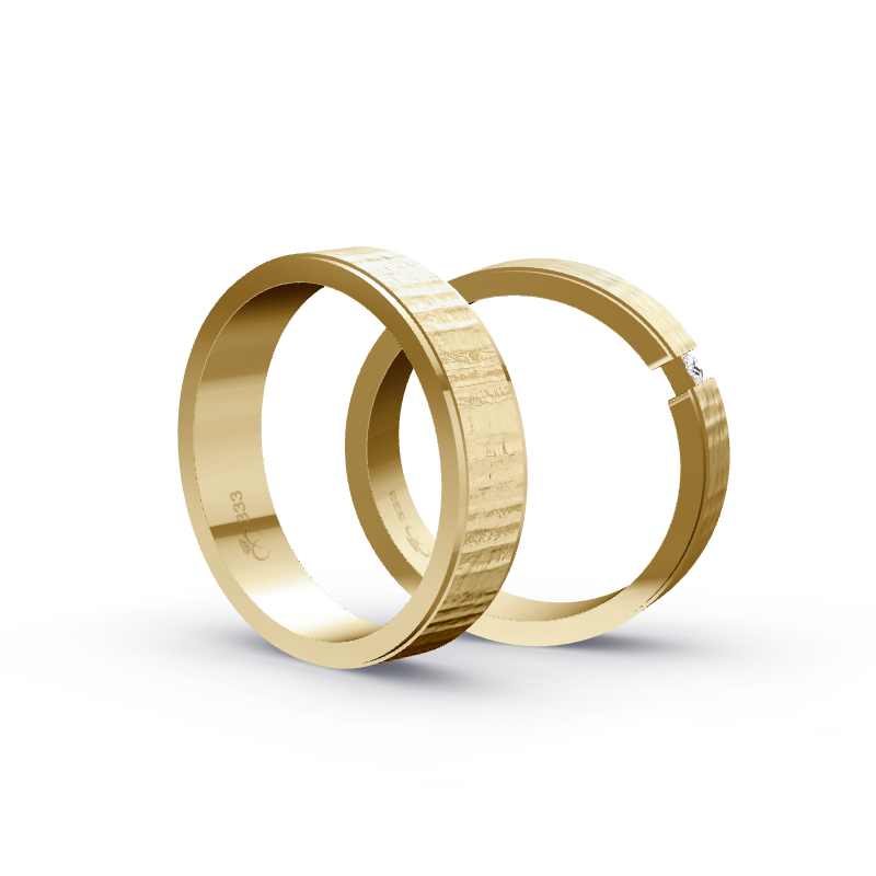 Miniaturbild: Trauringe TL5669 - Gelbgold (Relief) | Eheringe aus Gold