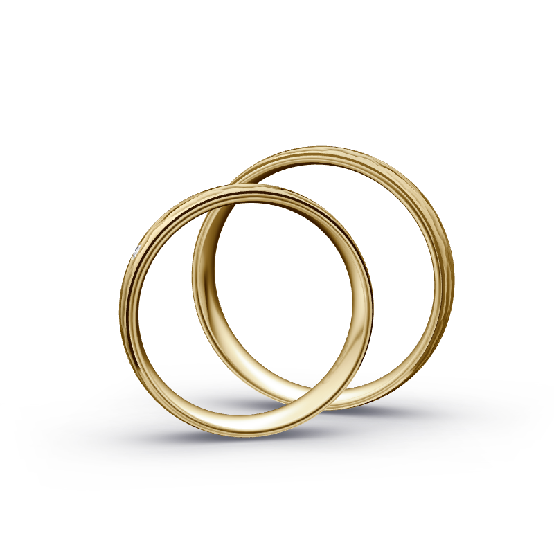 Miniaturbild: Trauringe TL6167 - Gelbgold (Relief längs) | Eheringe aus Gold
