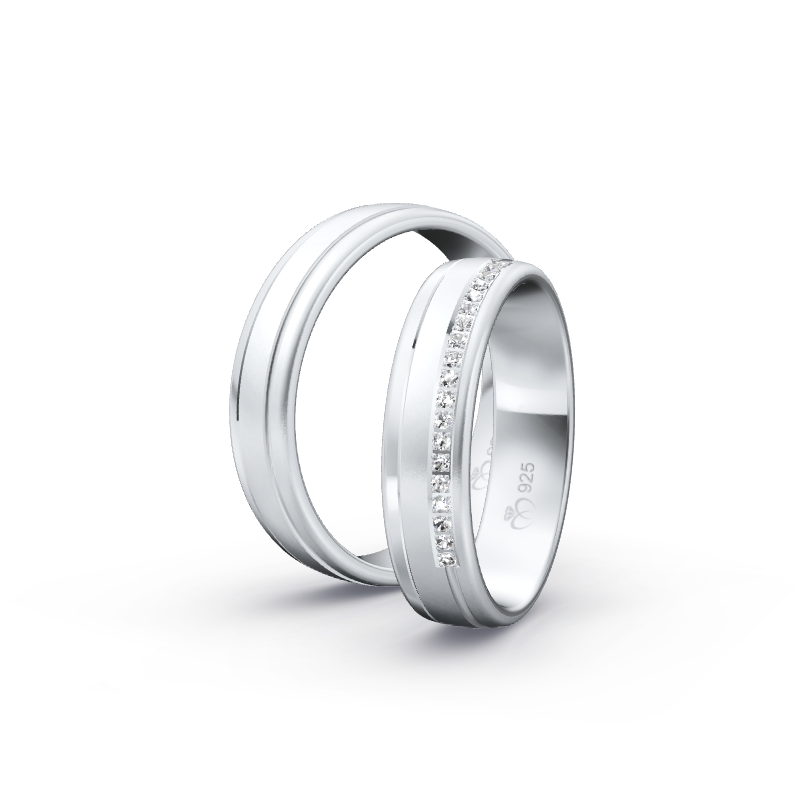 Miniaturbild: Ringpaar TL9488 - Silber