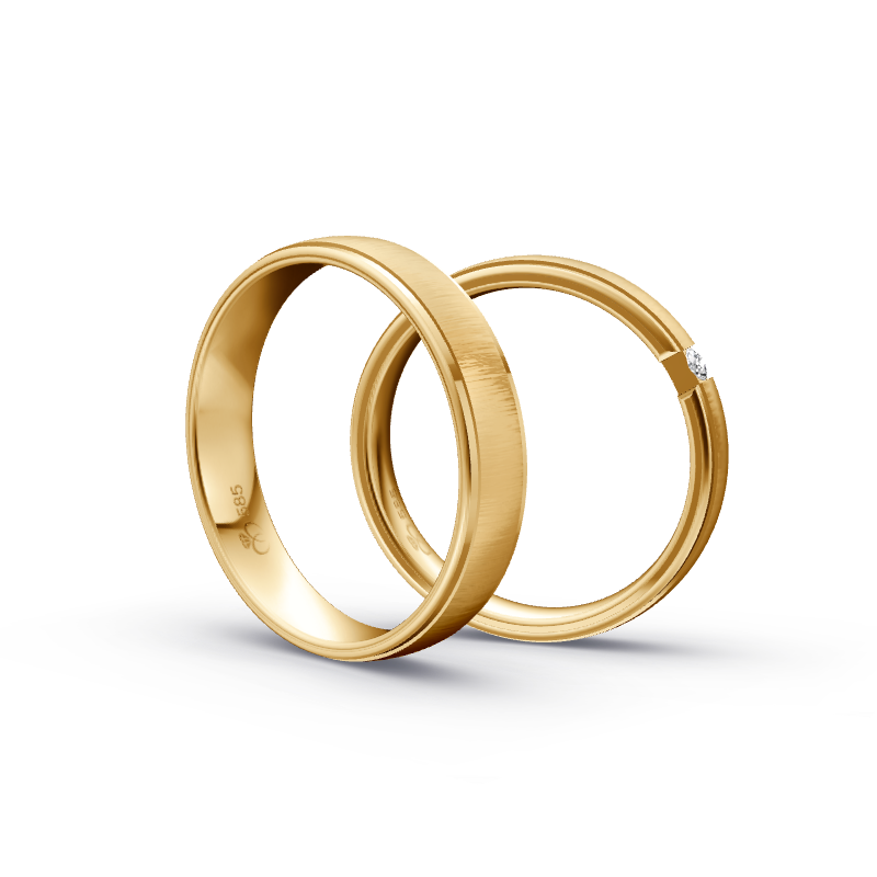 Miniaturbild: Trauringe TL9705 - Sattgelb-Gold