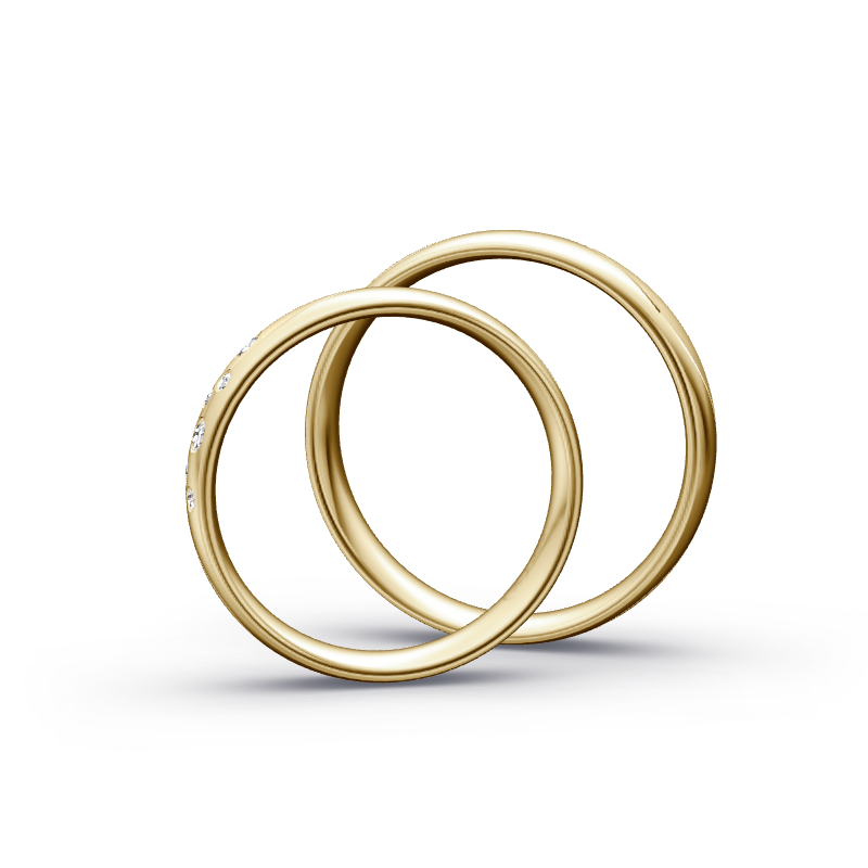Miniaturbild: Trauringe TL8834 - Gelbgold (Fliesmatt / poliert) | Eheringe aus Gold