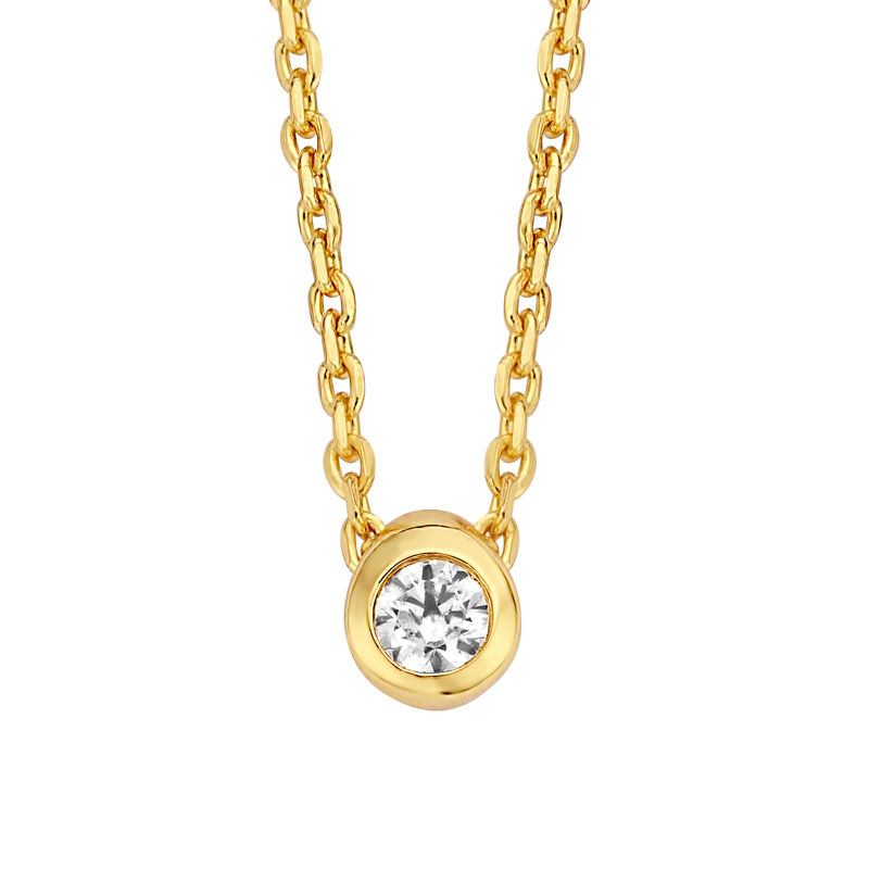 Miniaturbild: Collier mit 1 Zirkonia Silber 925/- TL56522