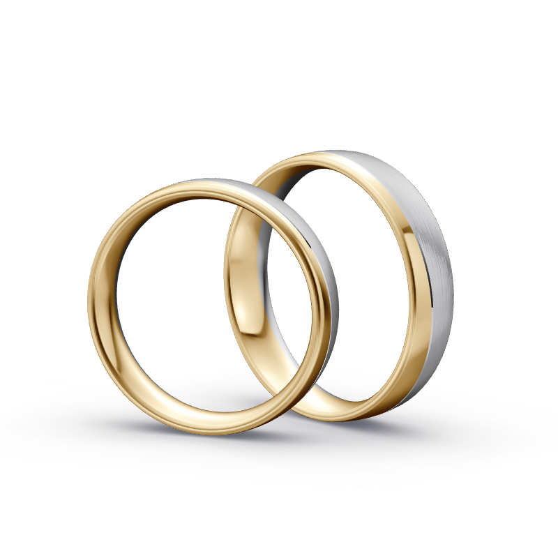 Miniaturbild: Trauringe TL4717 - Gelbgold/Weißgold