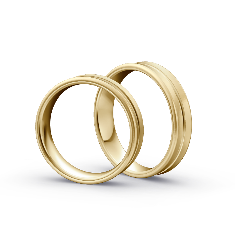 Miniaturbild: Trauringe TL8977 - Gelbgold (Sandmatt fein) | Eheringe aus Gold
