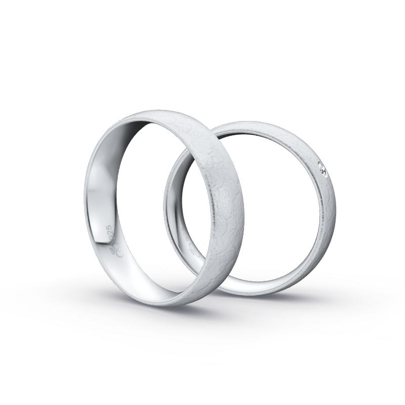 Miniaturbild: Ringpaar TL1228 - Silber
