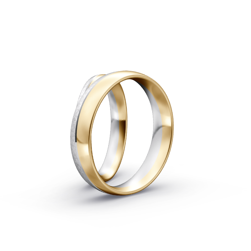 Miniaturbild: Trauringe TL1319 - Gelbgold/Weißgold