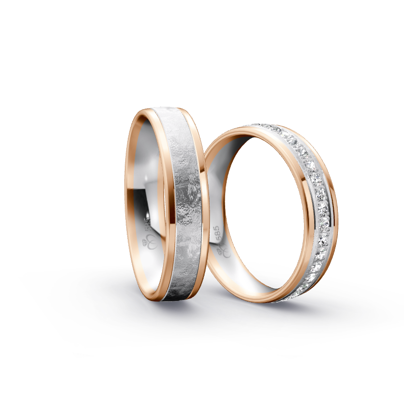 Miniaturbild: Trauringe TL3060 - Rotgold/Weißgold