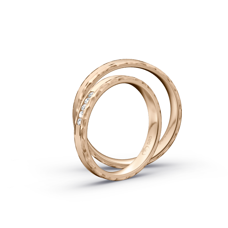 Miniaturbild: Trauringe TL6962 - Roségold (Kies / Sandmatt fein) | Eheringe aus Gold