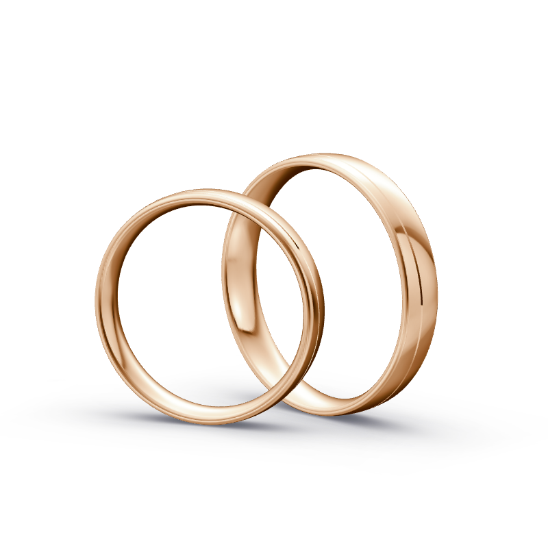 Miniaturbild: Trauringe TL9434 - Rotgold (Poliert) | Eheringe aus Gold
