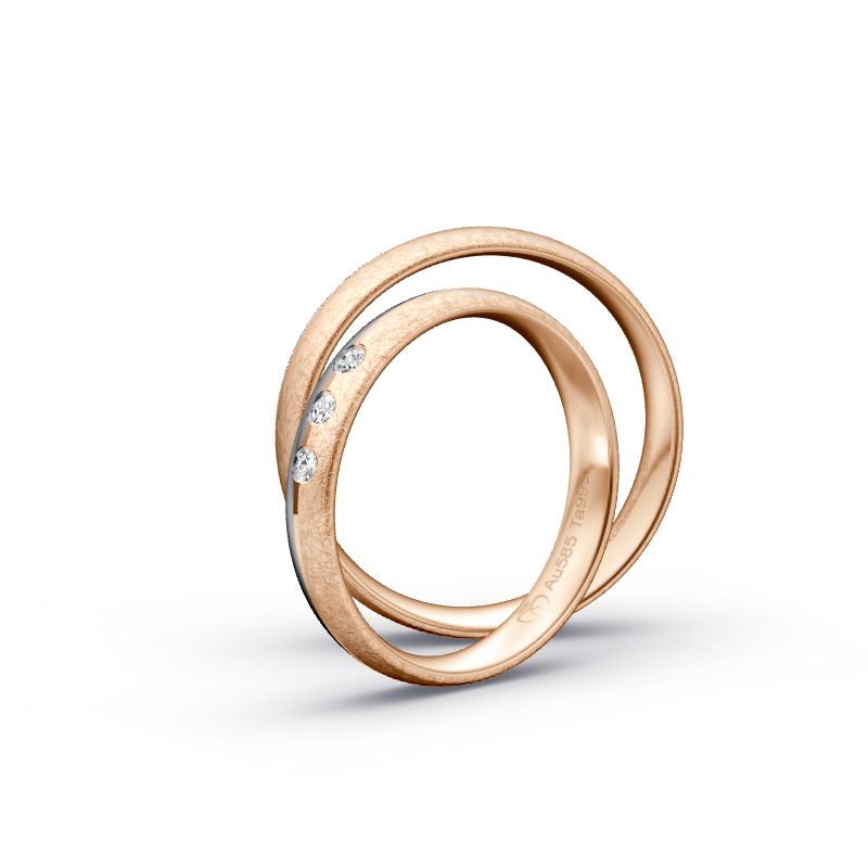 Miniaturbild: Trauringe TL1319 - Tantal/Rotgold