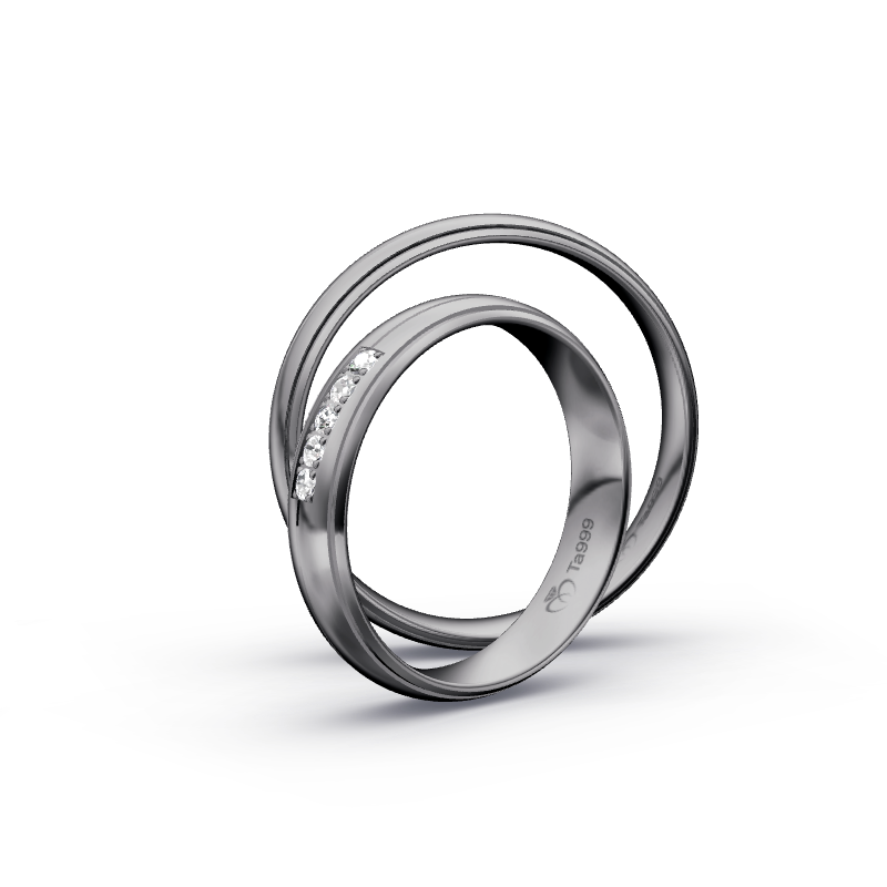 Miniaturbild: Trauringe TL9128 - Tantal (Poliert) | 999er Tantal Ring