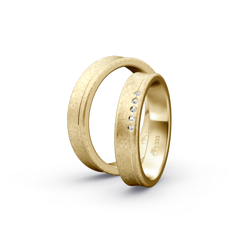 Miniaturbild: Trauringe TL9031 - Gelbgold (Eismatt) | Eheringe aus Gold