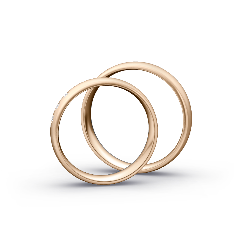 Miniaturbild: Trauringe TL2997 - Roségold/Weißgold