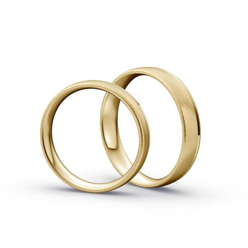 Miniaturbild: Trauringe TL5366 - Gelbgold (Kreuzmatt) | Eheringe aus Gold