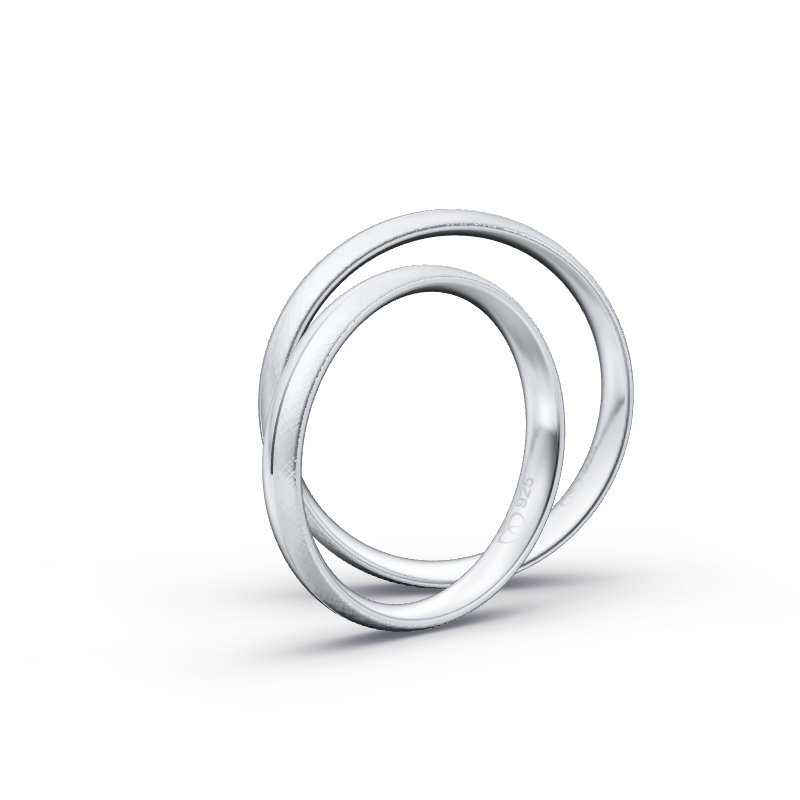 Miniaturbild: Ringpaar TL4724 - Silber