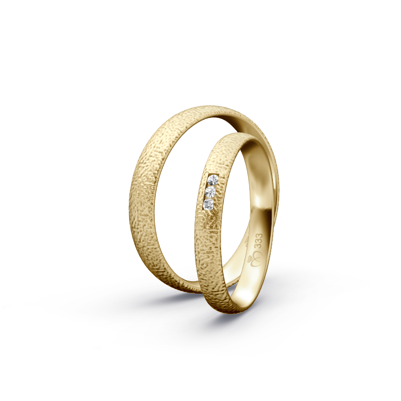 Miniaturbild: Trauringe TL4981 - Gelbgold (Frost) | Eheringe aus Gold