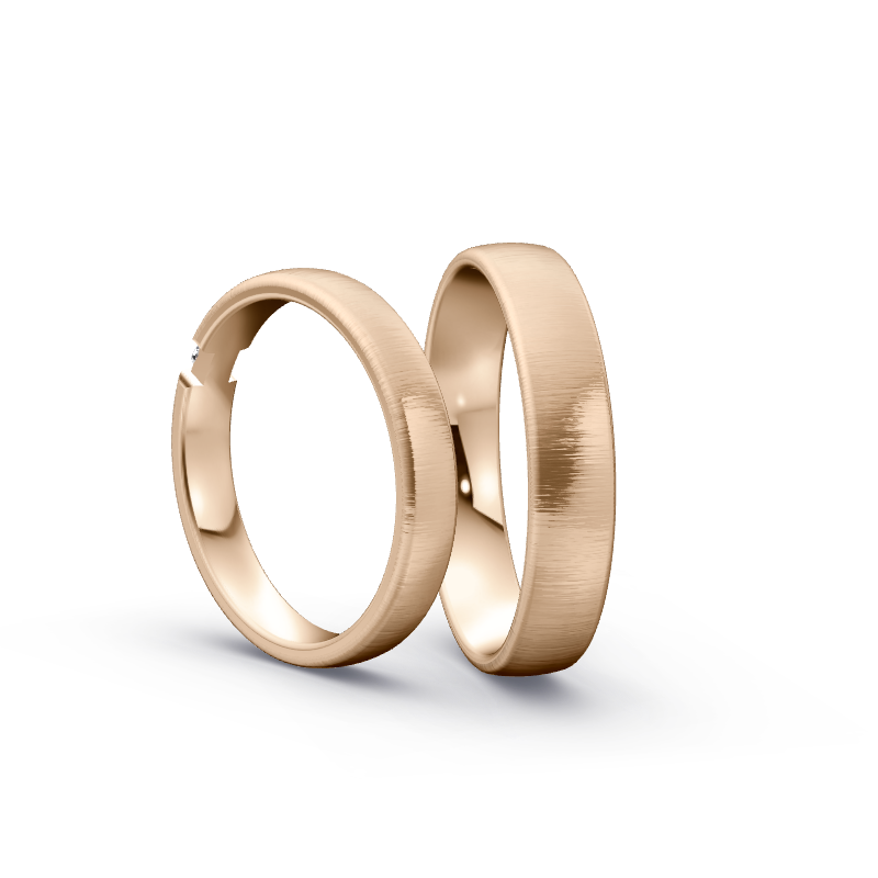 Miniaturbild: Trauringe TL1676 - Roségold (Quermatt) | Eheringe aus Gold