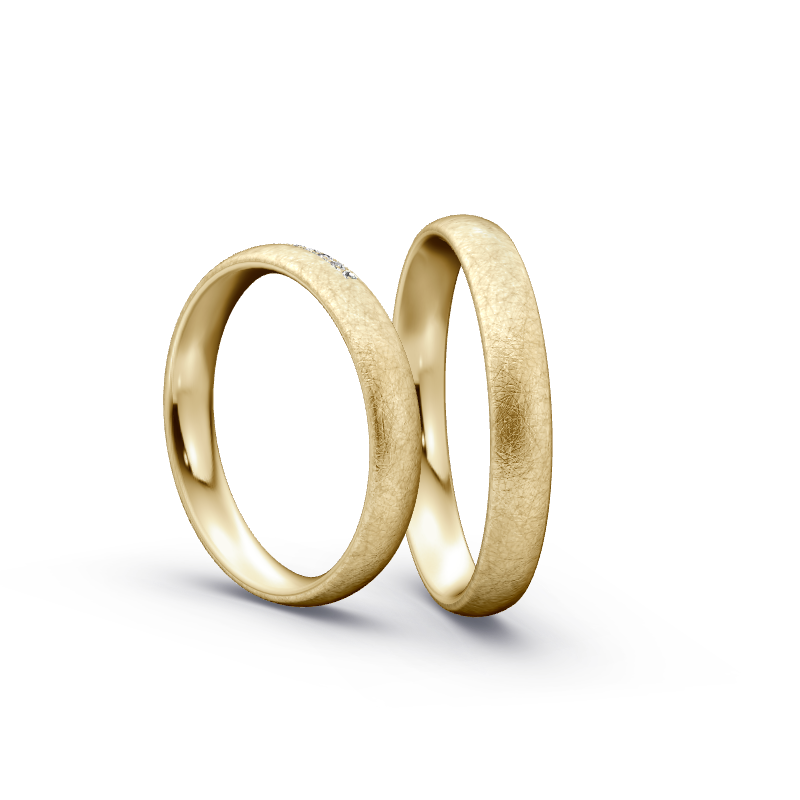 Miniaturbild: Trauringe TL7800 - Gelbgold (Eismatt) | Eheringe aus Gold