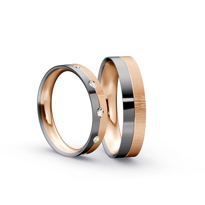 Miniaturbild: Trauringe TL4484 - Tantal/Rotgold