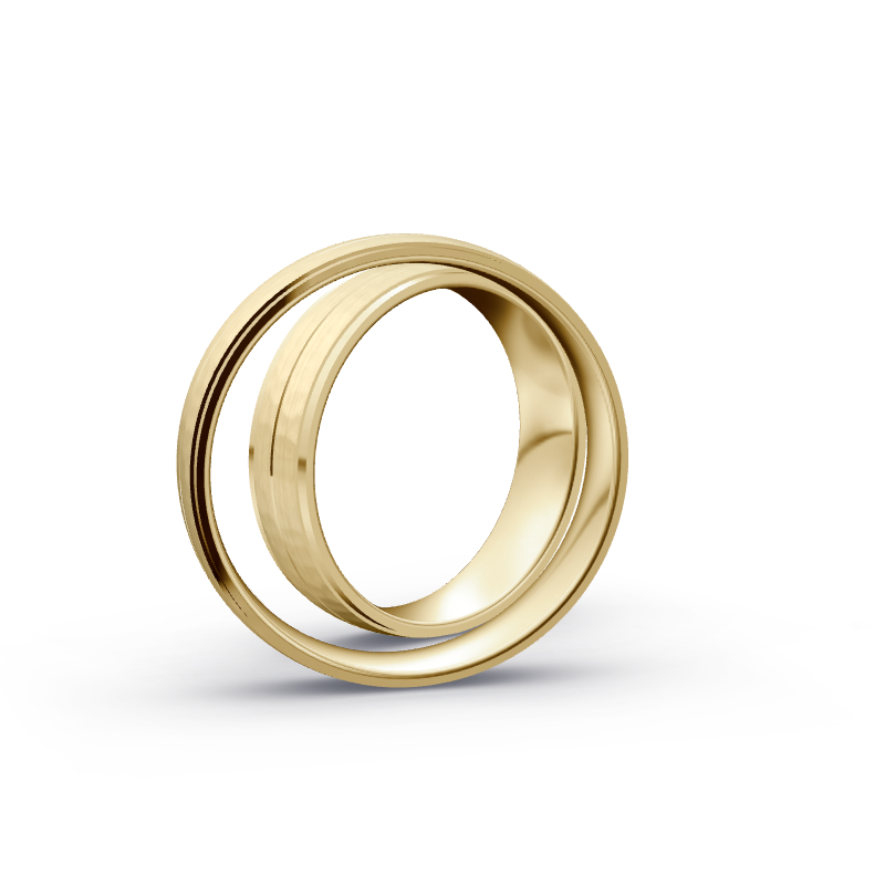 Miniaturbild: Trauringe TL5038 - Gelbgold (Hammerschlag matt) | Eheringe aus Gold