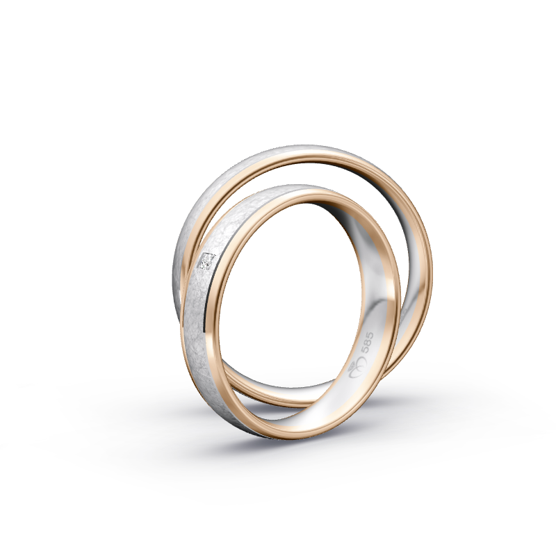 Miniaturbild: Trauringe TL2261 - Roségold/Weißgold