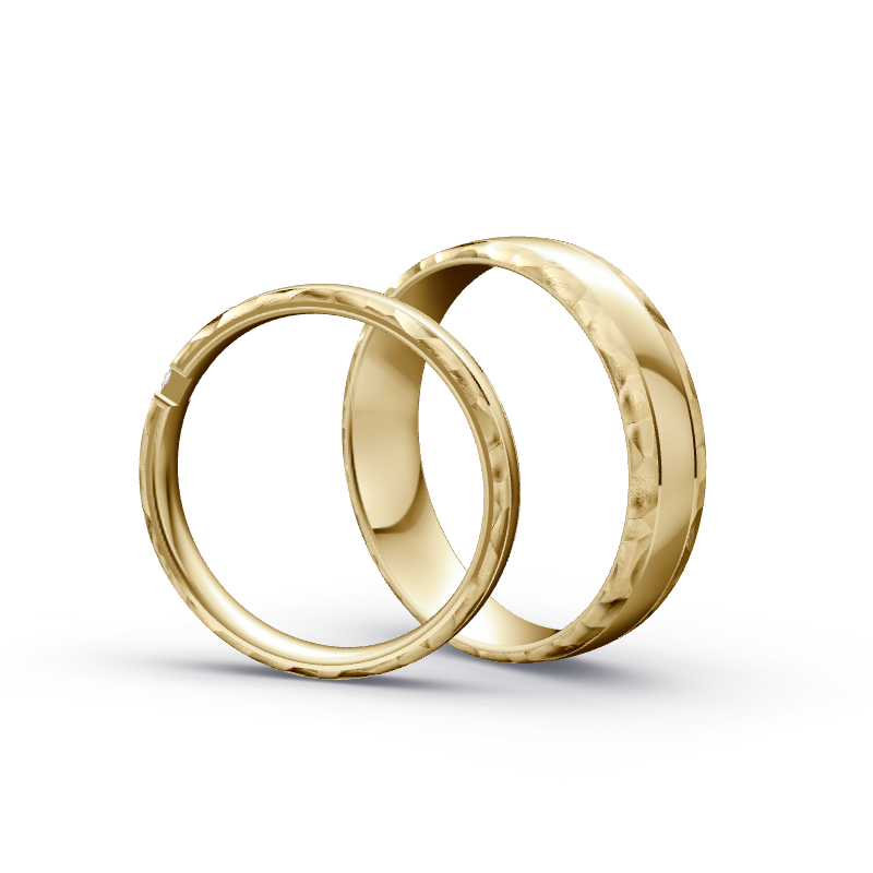 Miniaturbild: Trauringe TL8333 - Gelbgold (Koralle / poliert) | Eheringe aus Gold